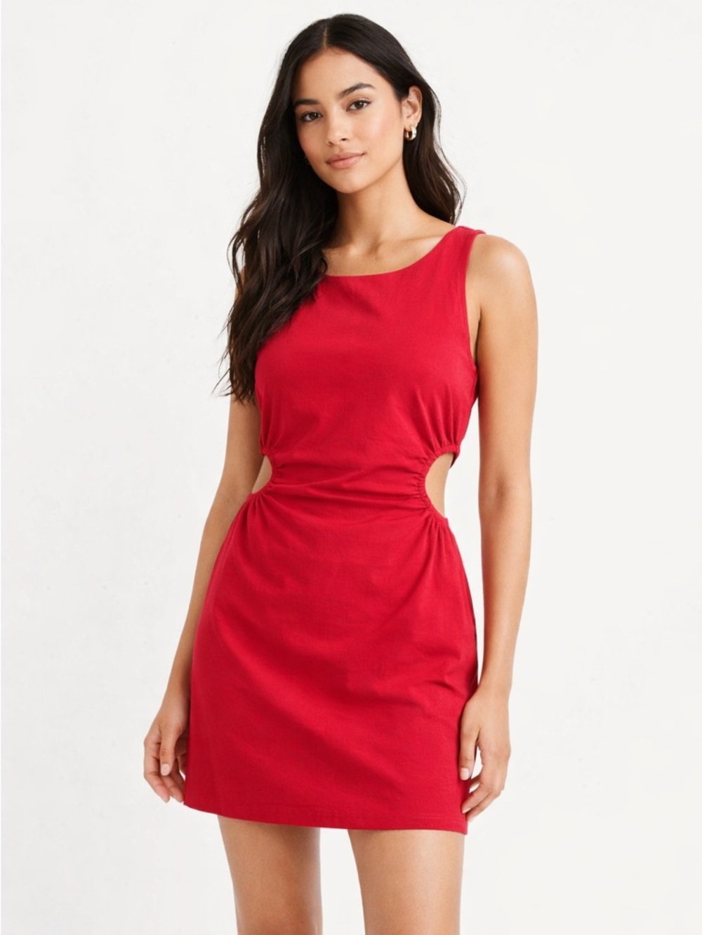 Abercrombie Sleeveless Red Cutout Mini Dress